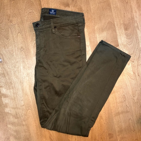 Ag Adriano Goldschmied Pants - AG Adriano Goldschmied Green Stevie Slim Ankle Pants